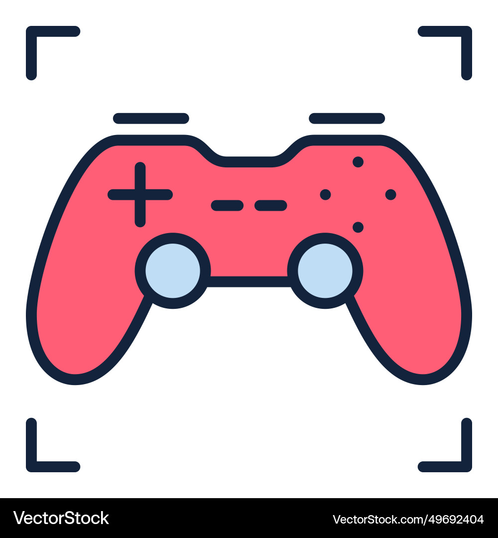 Red video game controller wireless gamepad Red video game controller wireless gamepad vector image
