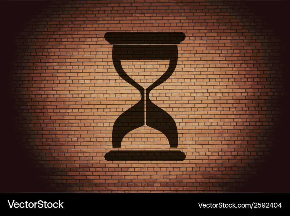 Sand clock glass timer flat modern web button vector image