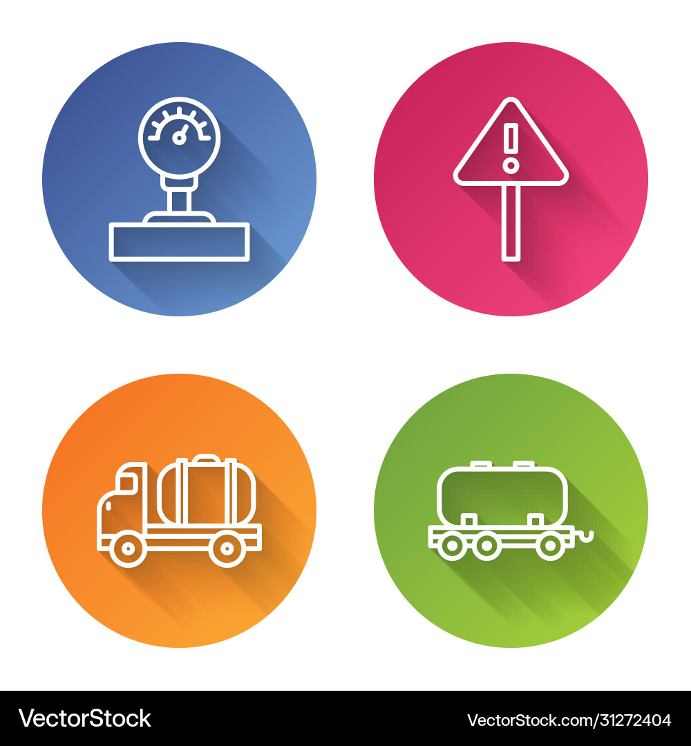 Set line gauge scale exclamation mark in triangle Set line gauge scale exclamation mark in triangle vector image