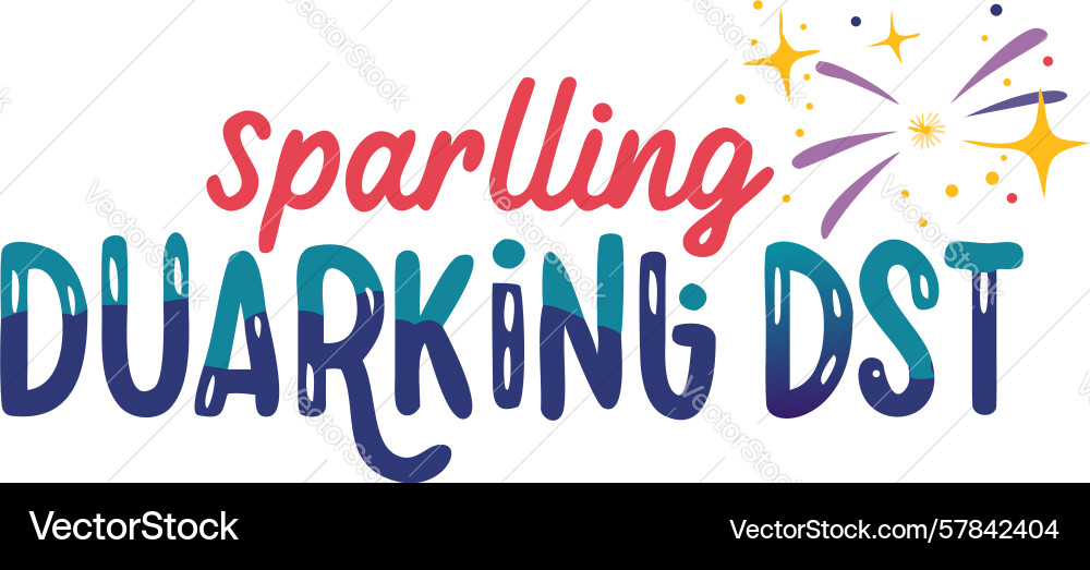 Sparkling abstract text with bursting stars vector image