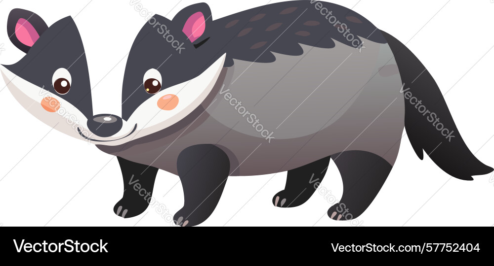 Sturdy badger walking with purpose design Vector Image