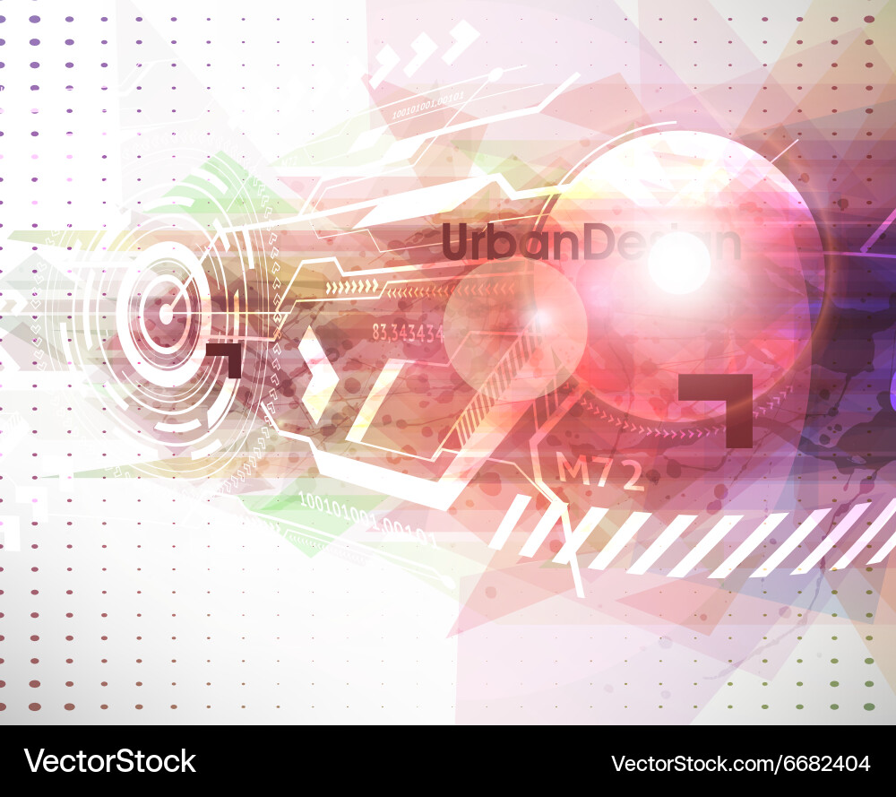Techno background vector image