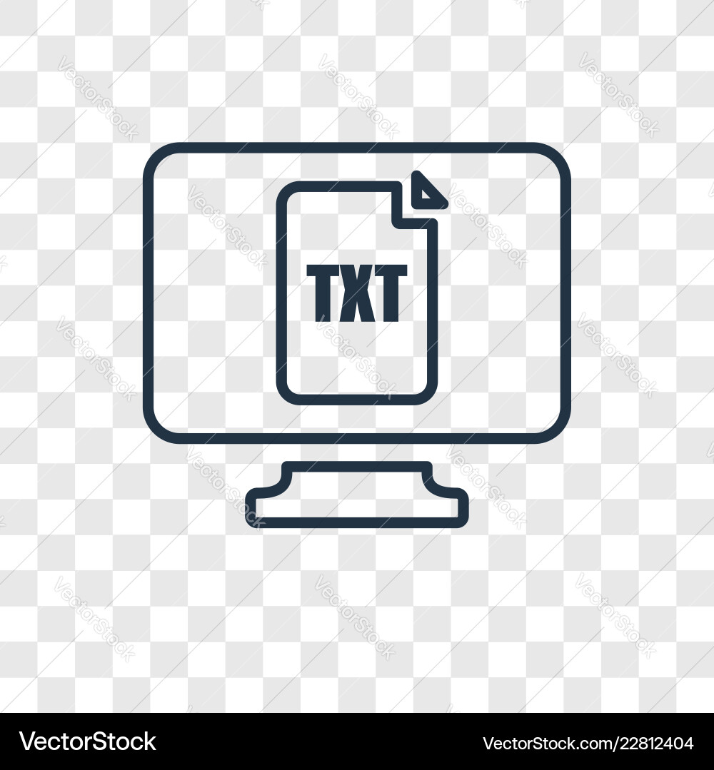 Text file concept linear icon isolated Vector Image