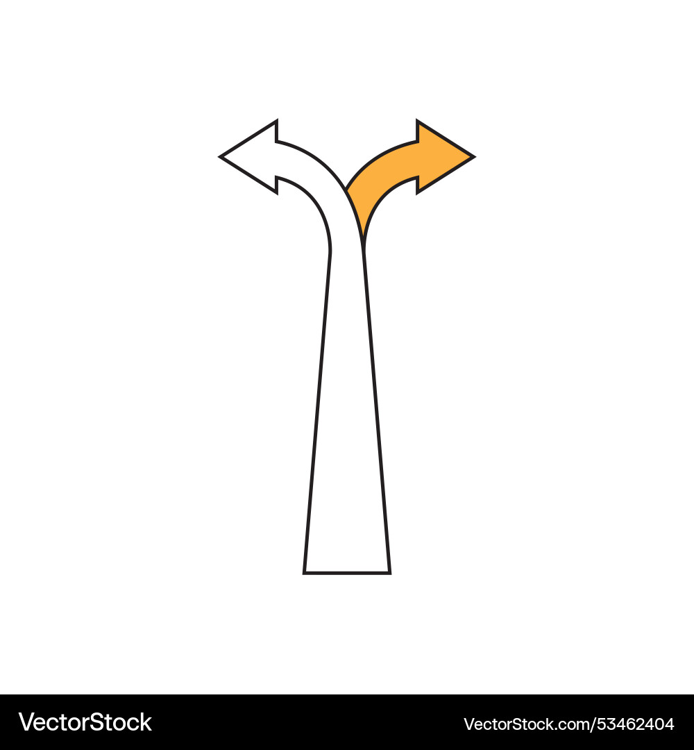 Two arrows pointing in different directions Two arrows pointing in different directions vector image