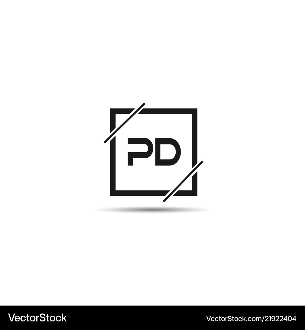 Ursprünglicher Buchstabe pd Logo Vorlage Design Ursprünglicher Buchstabe pd Logo Vorlage Design vektorbild