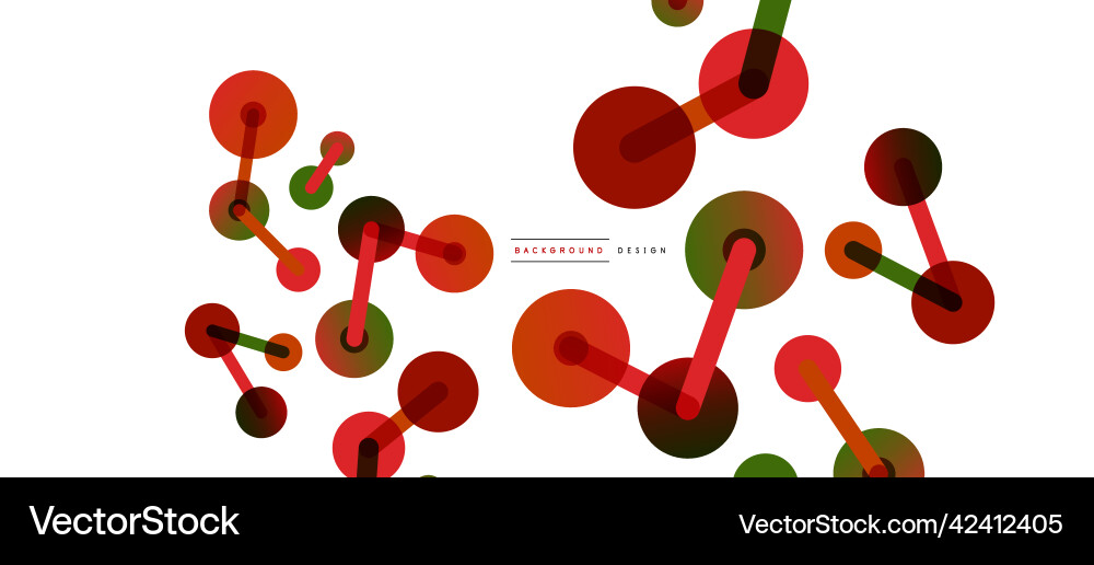 Abstract background round dots connected by lines Vector Image