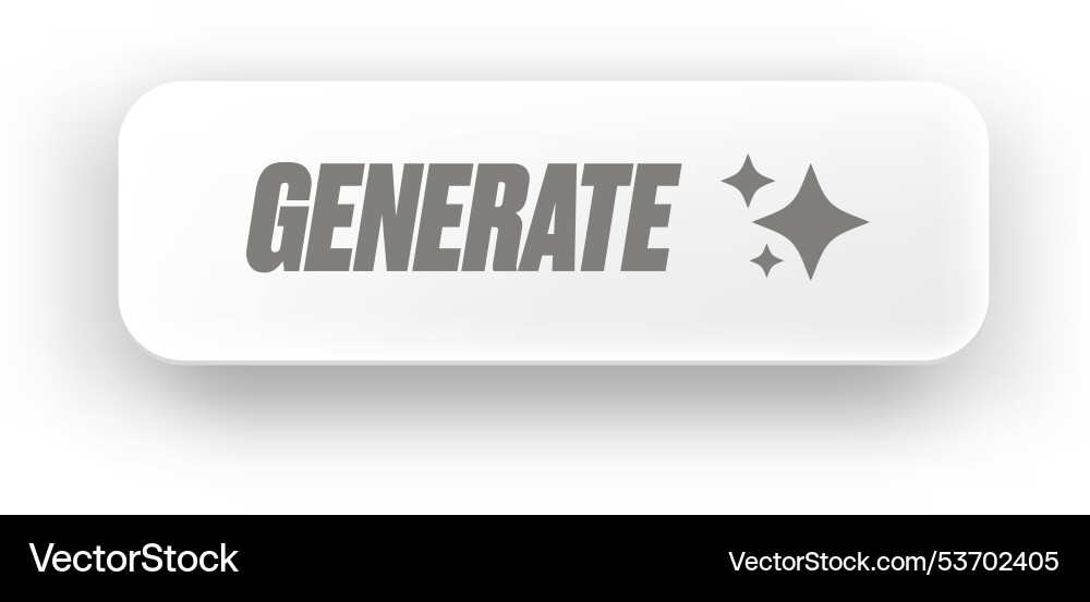 Ai generated white paper style button Ai generated white paper style button vector image