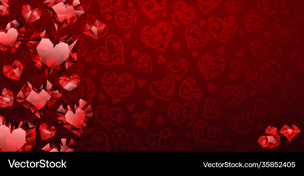 Background hearts Background hearts vector image