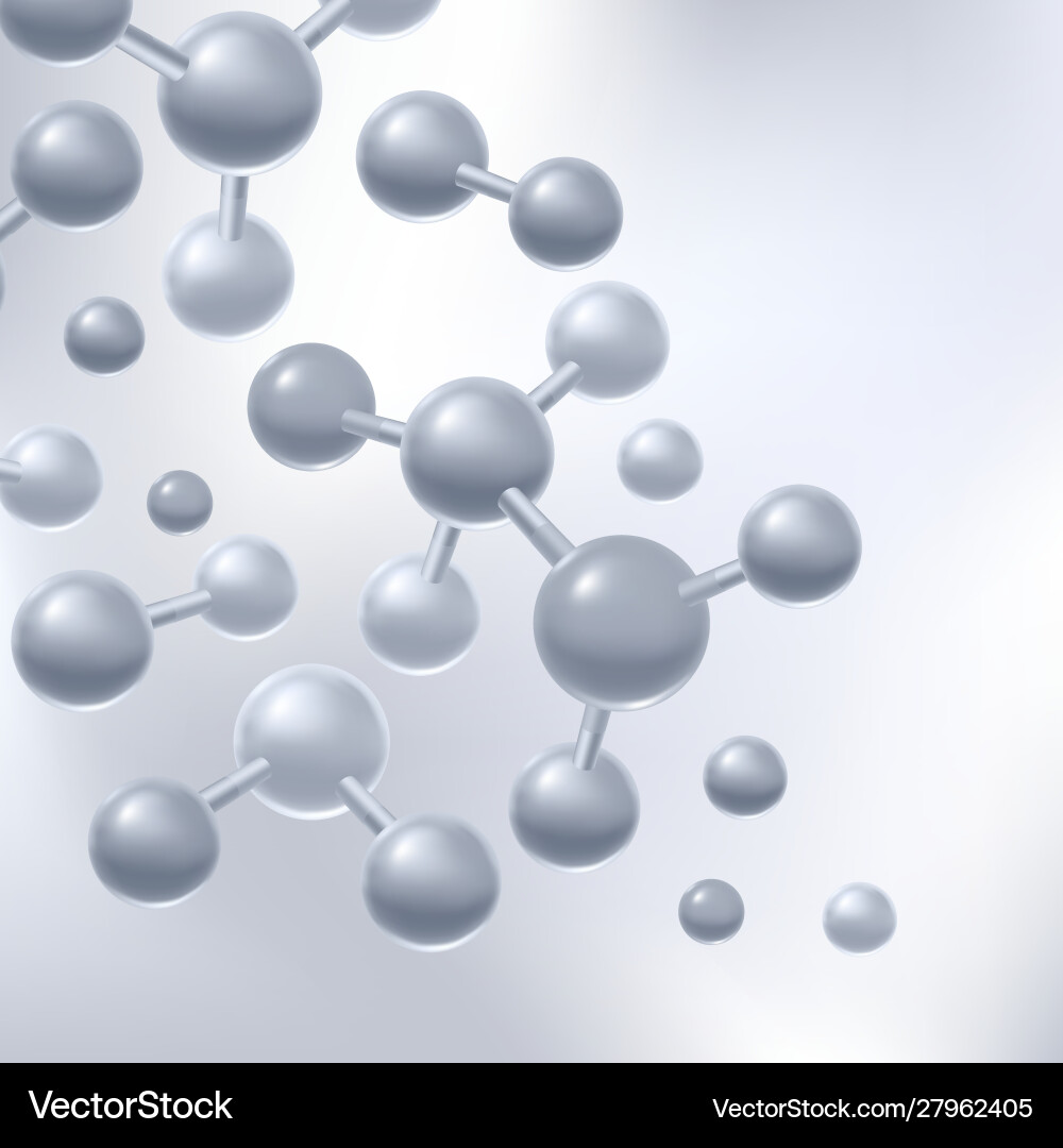 Background with abstract molecules or atoms Vector Image