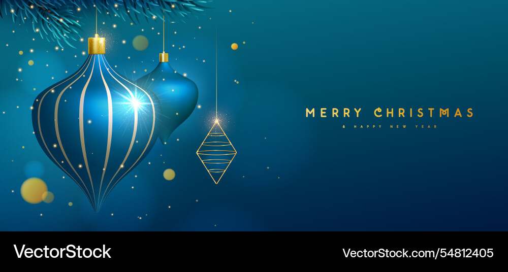 Christmas background with 3d plastic baubles Christmas background with 3d plastic baubles vector image