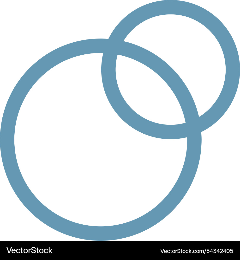 Circles double element simple geometry vector image