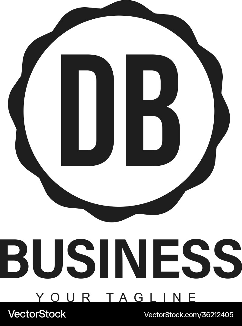 Db Initial ein Logo-Design mit abstraktem Stil Db Initial ein Logo-Design mit abstraktem Stil vektorbild