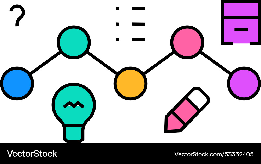 Design sprint ux ui icon color vector image