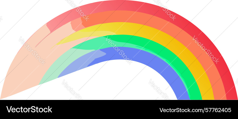 Diagonal rainbow arch icon for dynamic visuals Vector Image