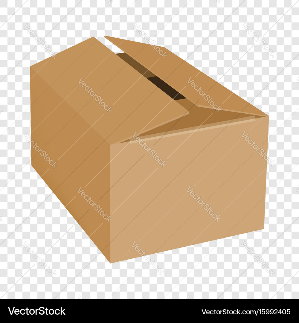 Empty box mockup realistic style vector image
