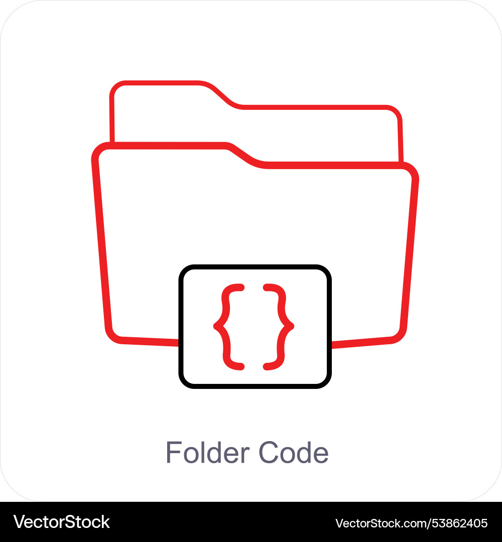 Folder code and icon concept Vector Image