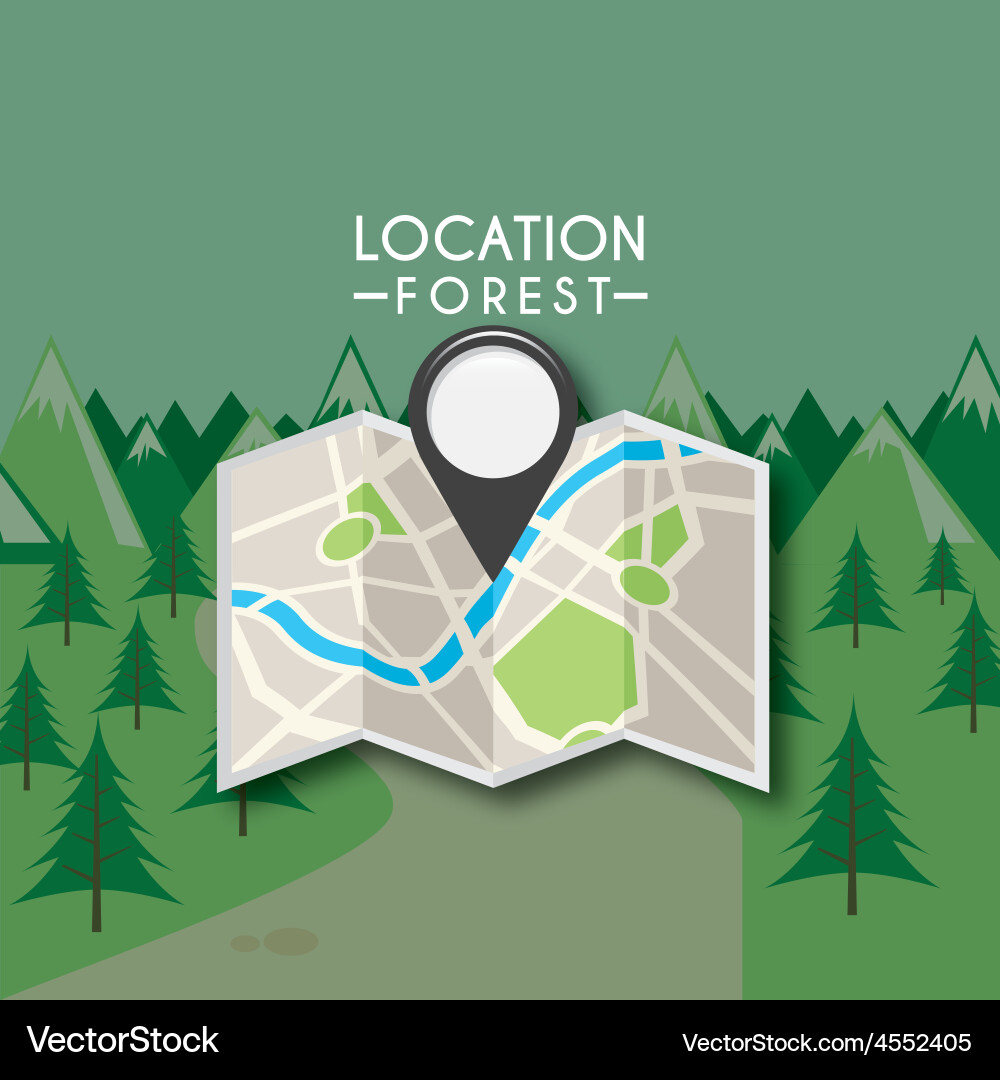 GPS Location Map Icon Set vector image