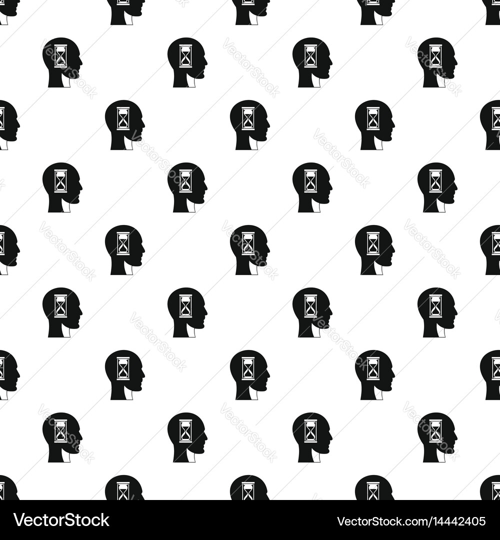 Head with queen and pawn chess pattern vector image