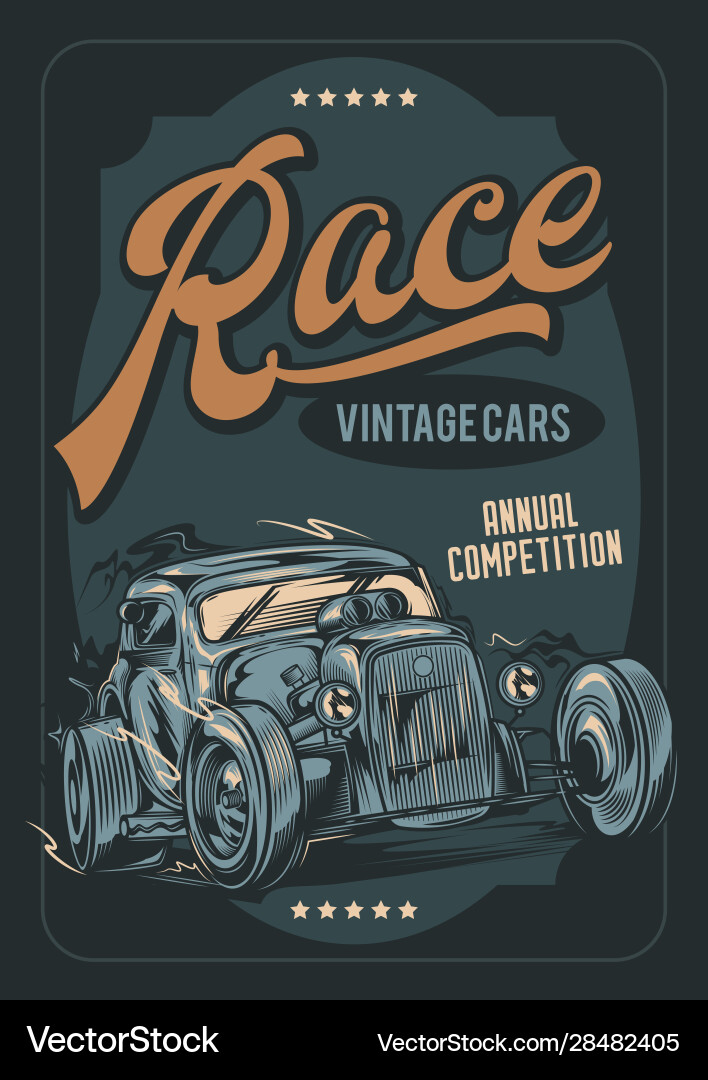 Hotrod 03 Royalty Free Vector Image - VectorStock