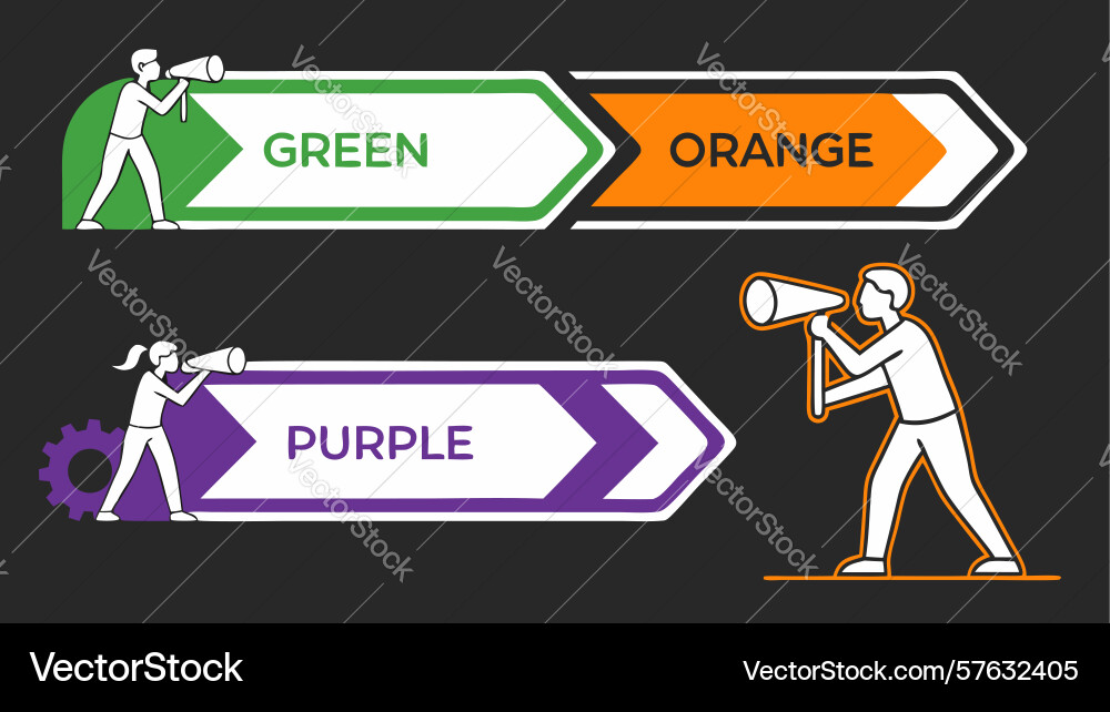 Infographic process steps with user role icons vector image