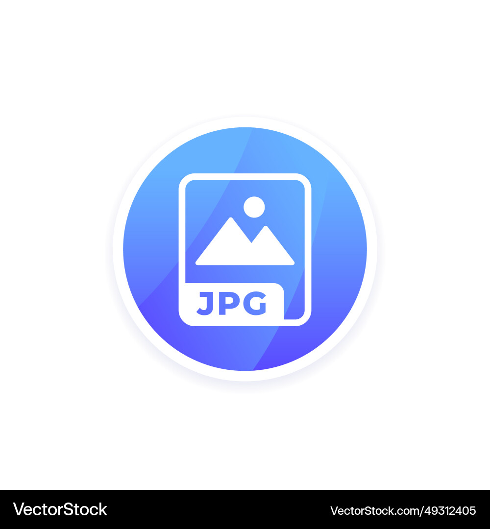 Jpg file icon for apps and web Vector Image