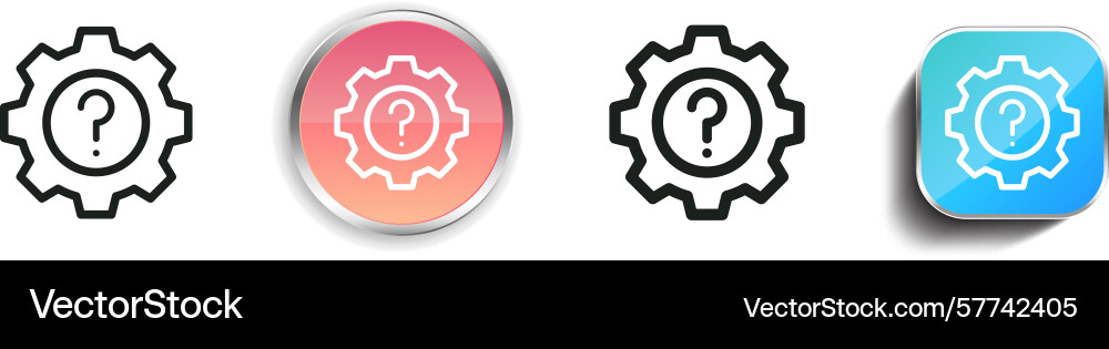 Question icon thin linear regular and button Question icon thin linear regular and button vector image