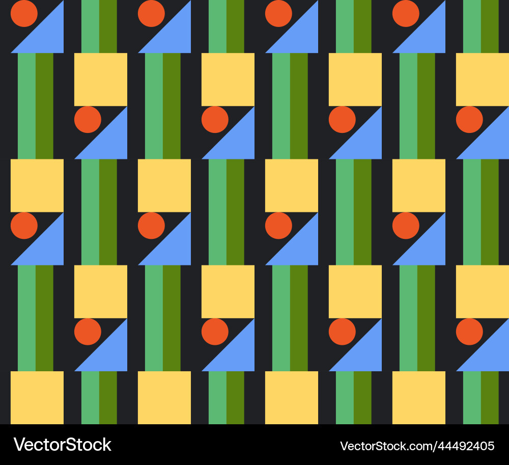 Seamless pattern simple geometry forms Vector Image