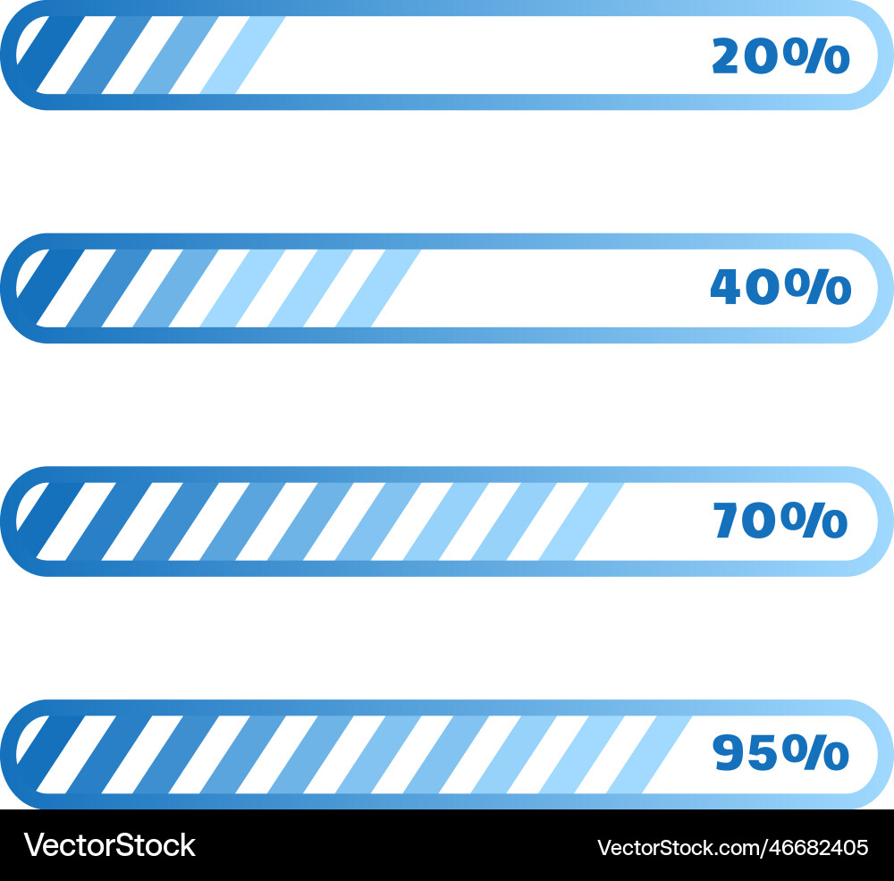 Upload and loading progress bars infographics Upload and loading progress bars infographics vector image