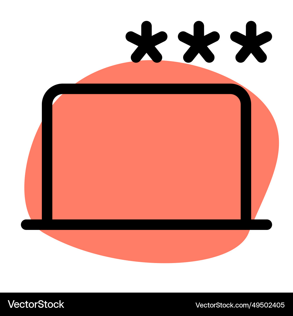 Utilizing password to prevent unauthorized access Vector Image