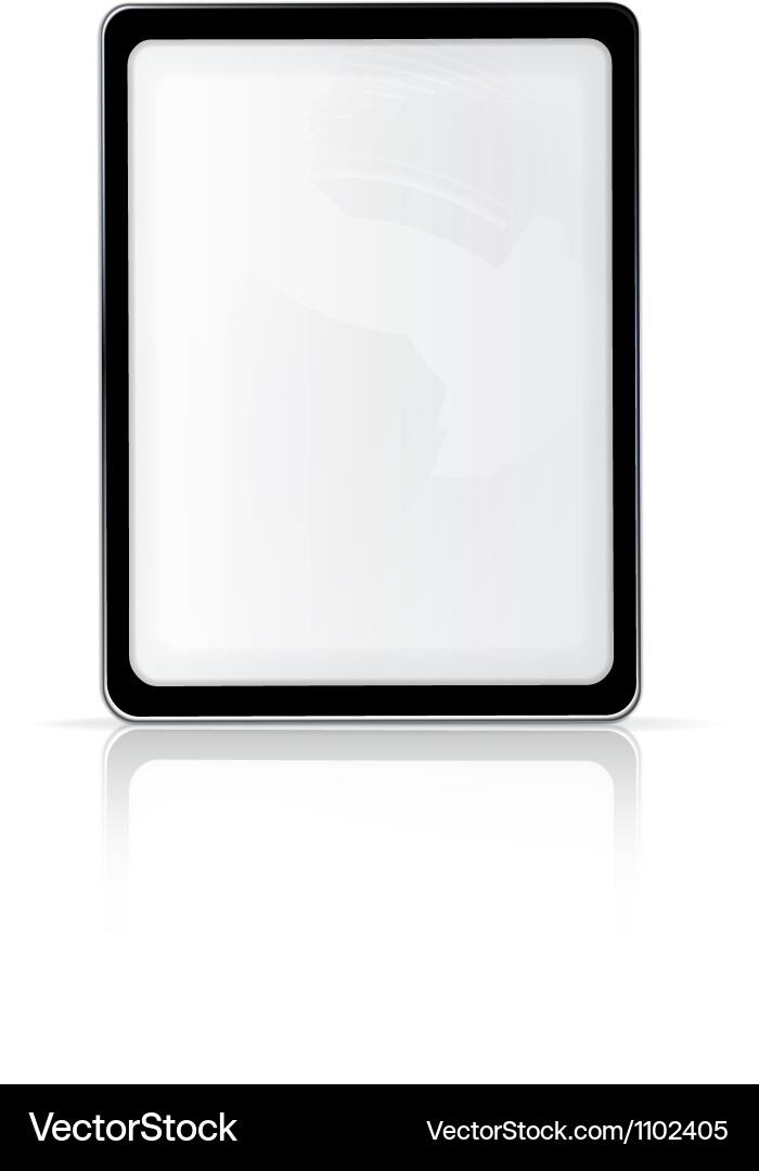 Vertical Touchscreen Display Vector Image