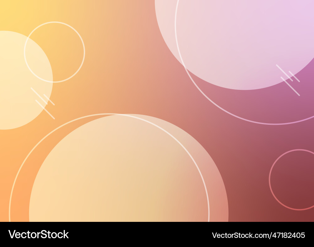 Yellow circle gradient graphics minimal line Vector Image