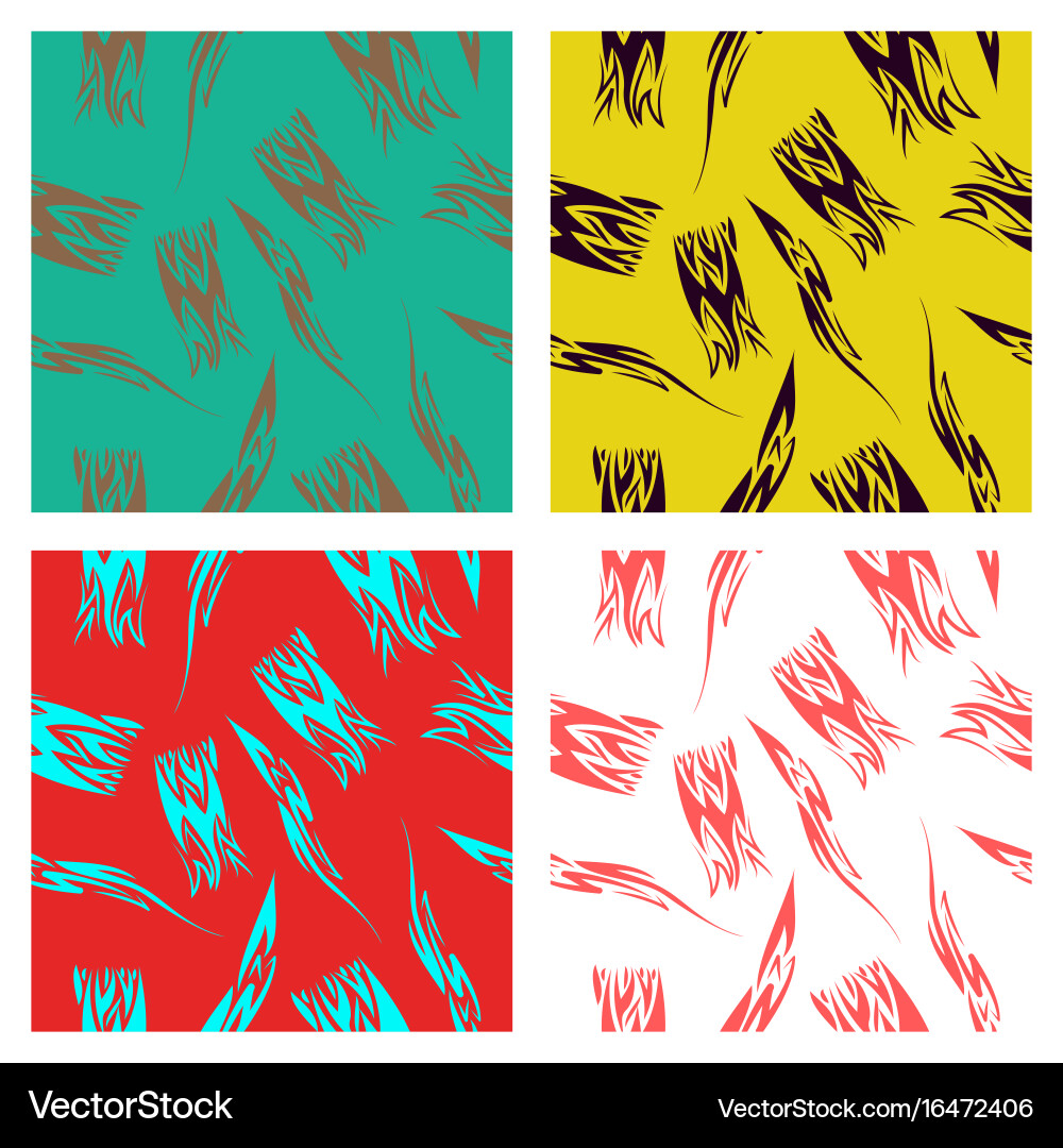 Assembly of patterns in striped style vector image