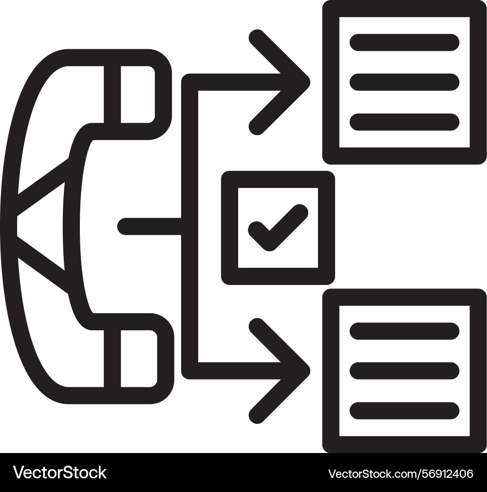 Call prioritization linear style icon design vector image