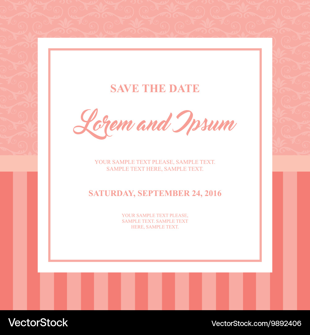 Card icon invitation and save the date design vector image