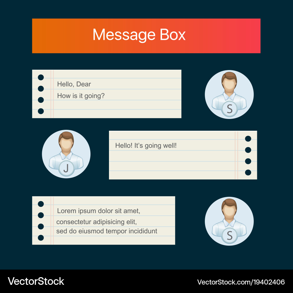Chat Message Boxes vector image