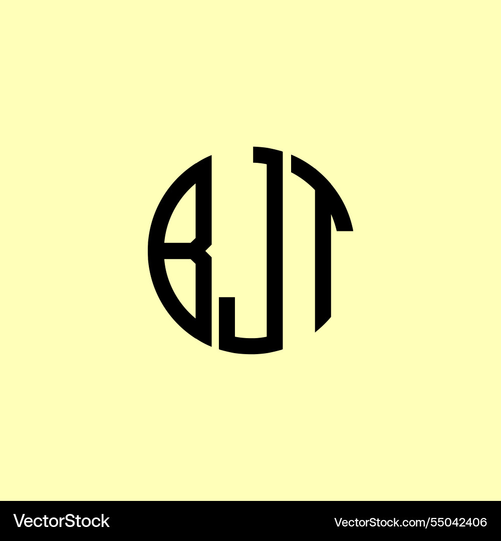 Creative rounded initial letters jbt logo Creative rounded initial letters jbt logo Vector Image