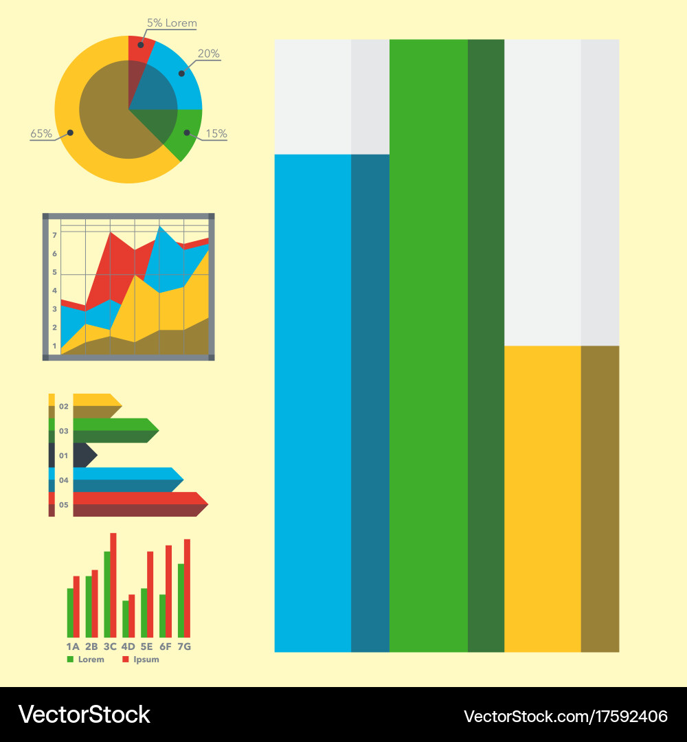 Design diagram chart elements vector image