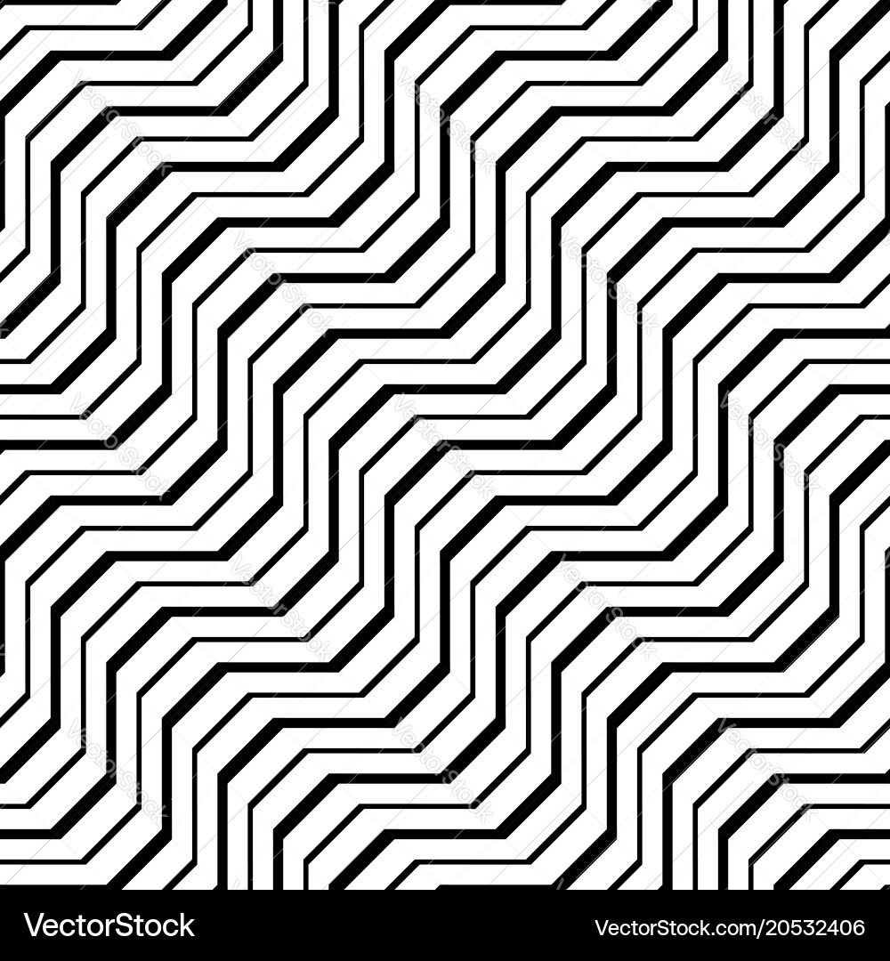 Design seamless monochrome zigzag pattern Vector Image