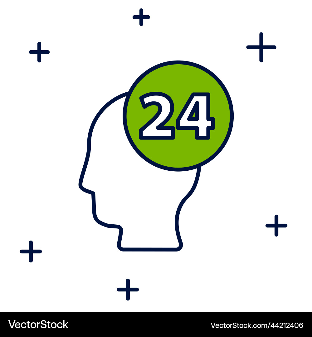 Filled outline support operator in touch icon vector image