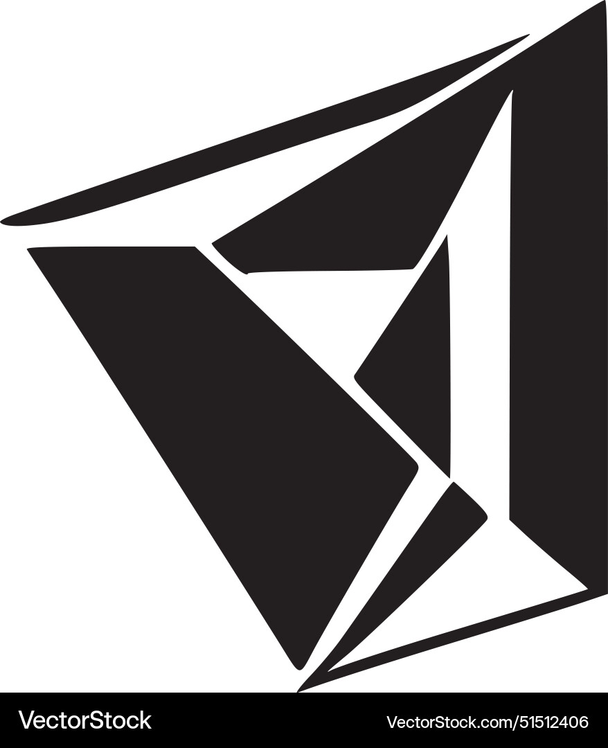 Geometric - black and white Royalty Free Vector Image