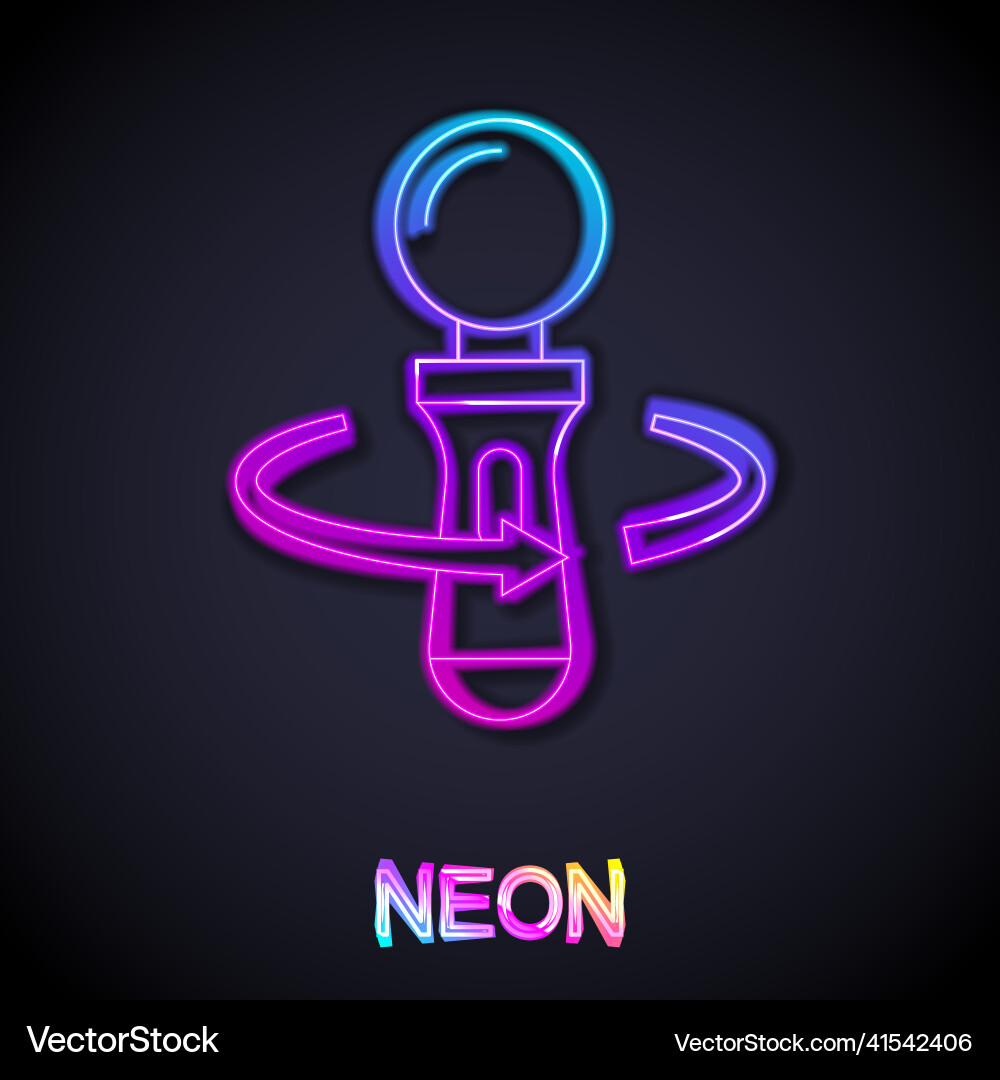 Glowing neon line vr controller game icon isolated Glowing neon line vr controller game icon isolated vector image