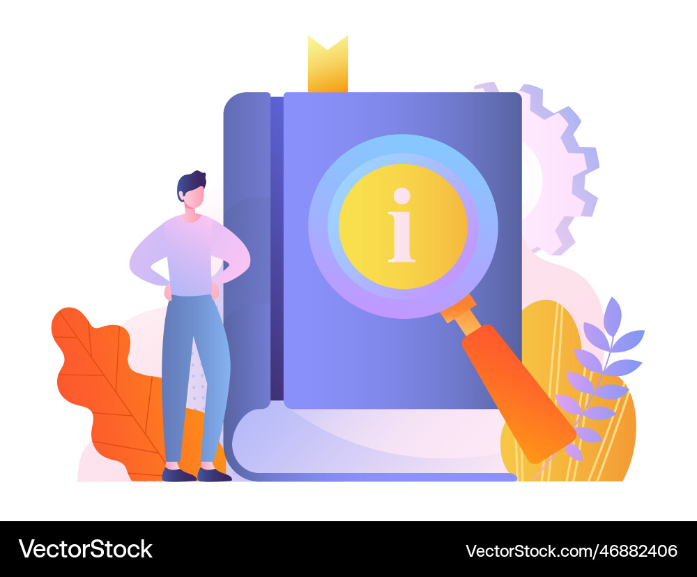 Man with guidebook Man with guidebook vector image