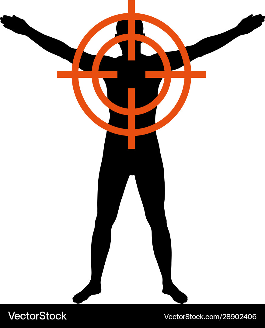 Man with Hands Up - Hostage Situation vector image
