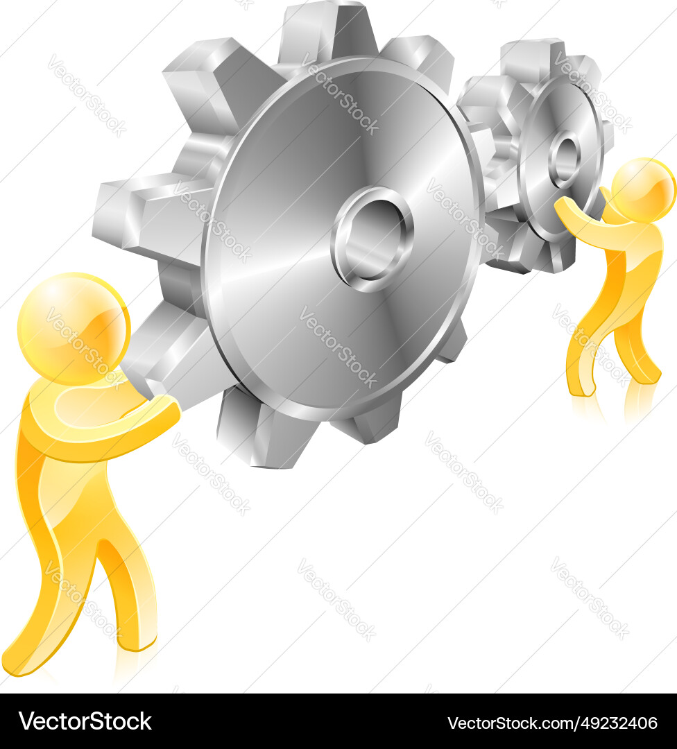 Moving cogs Moving cogs vector image