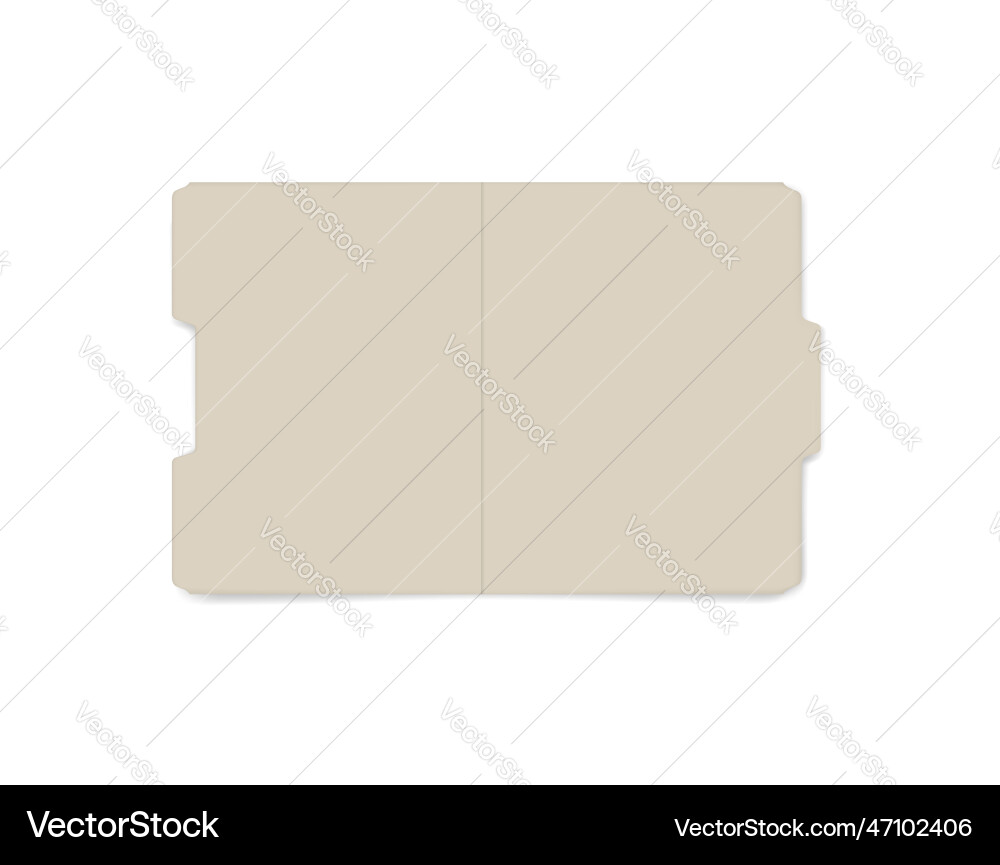 Open file folder with cut tab isolated on white Open file folder with cut tab isolated on white vector image