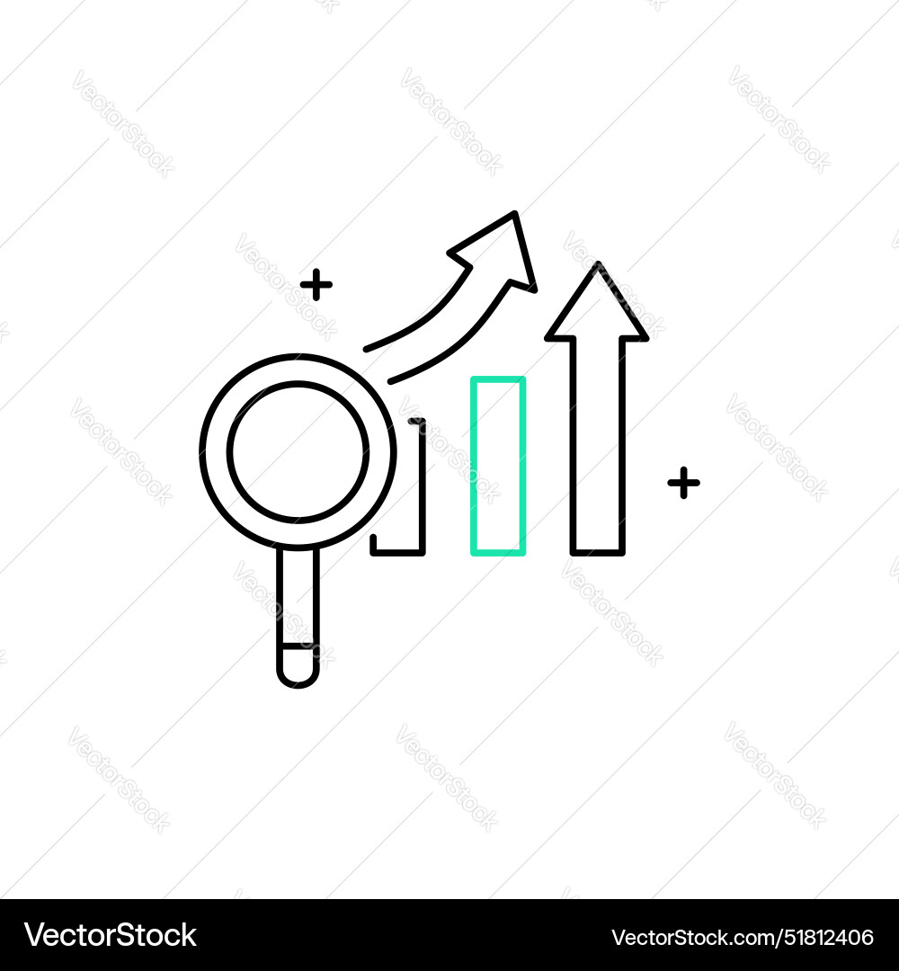 Predictive demand forecasting icon design vector image