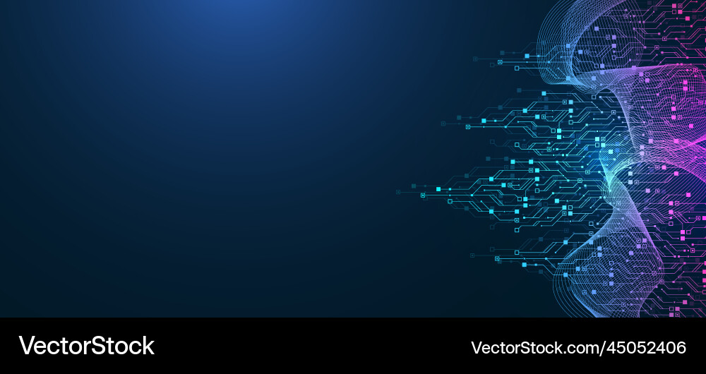 Quantum Computing Technology vector image