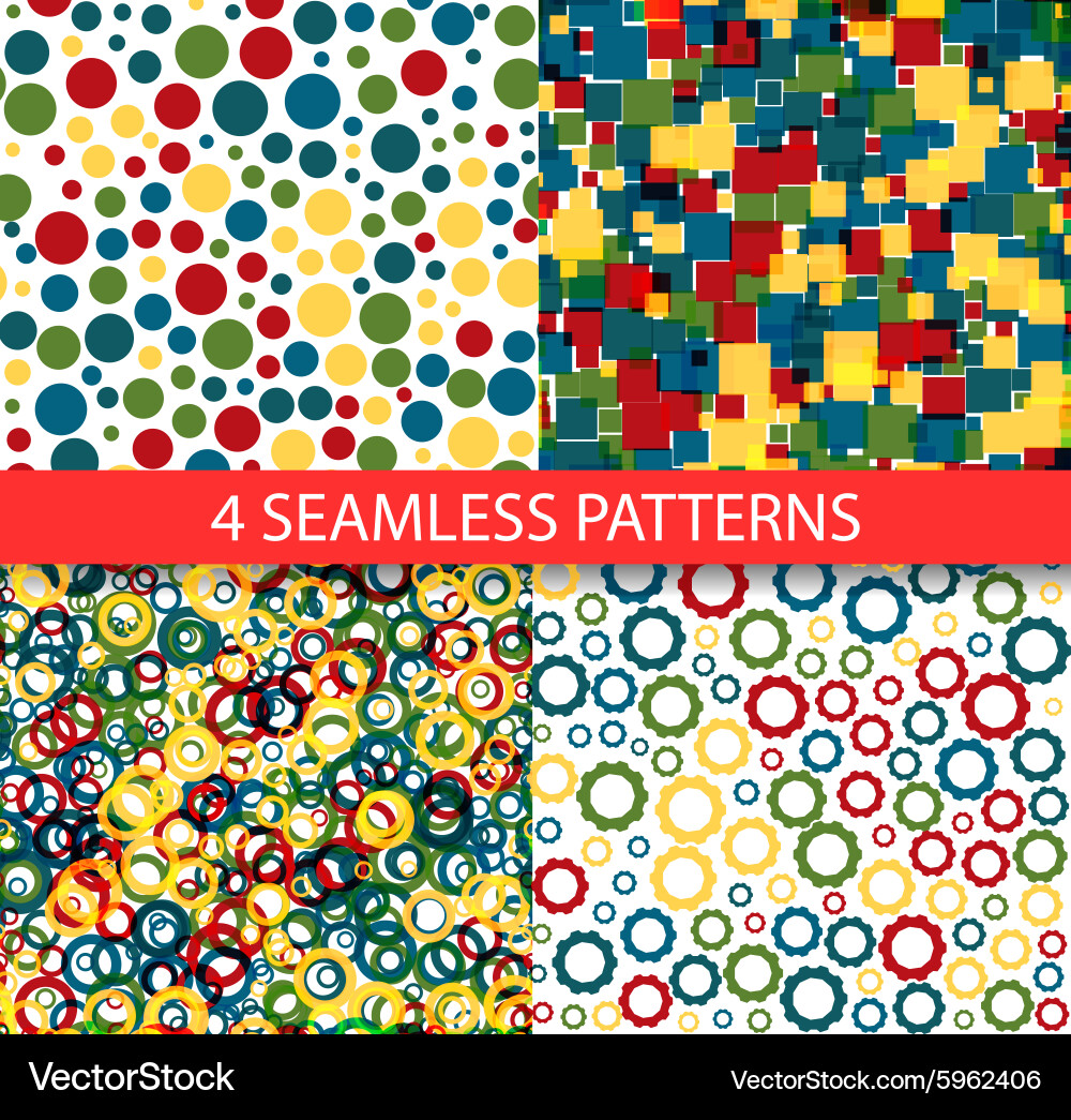 Seamless colorful patterns Vector Image