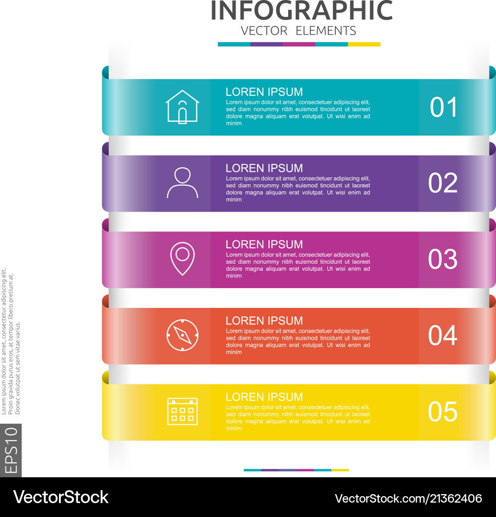 Timeline Infographic - 6 Steps Vector Image