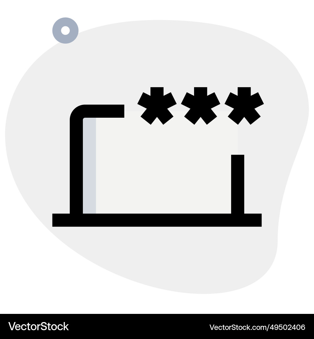 Utilizing password to prevent unauthorized access Vector Image